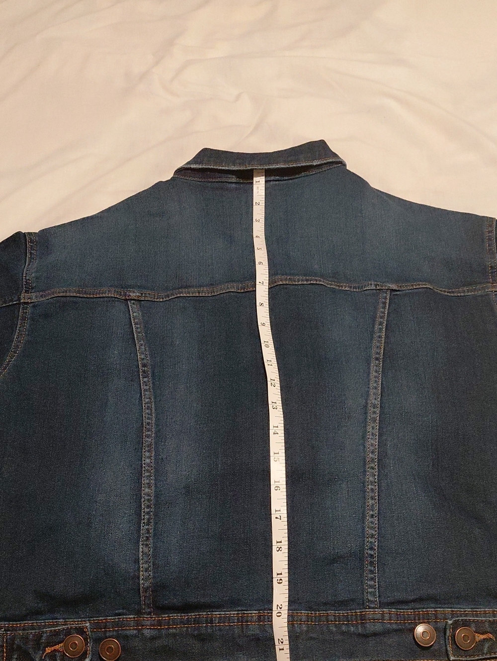 Wonder Nation  Dark Blue Distressed Denim Jacket Women XXL Sz 18 - Picture 7 of 7